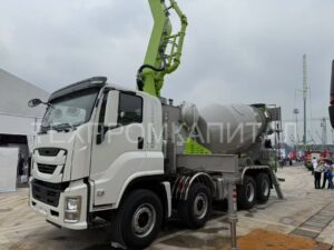 Автобетоносмеситель ISUZU GIGA с насосом (АБСН)